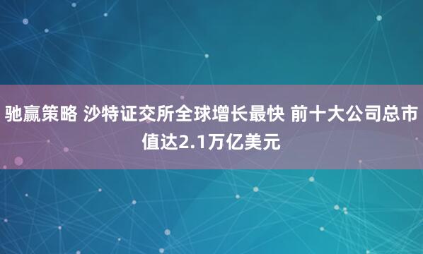 驰赢策略 沙特证交所全球增长最快 前十大公司总市值达2.1万亿美元